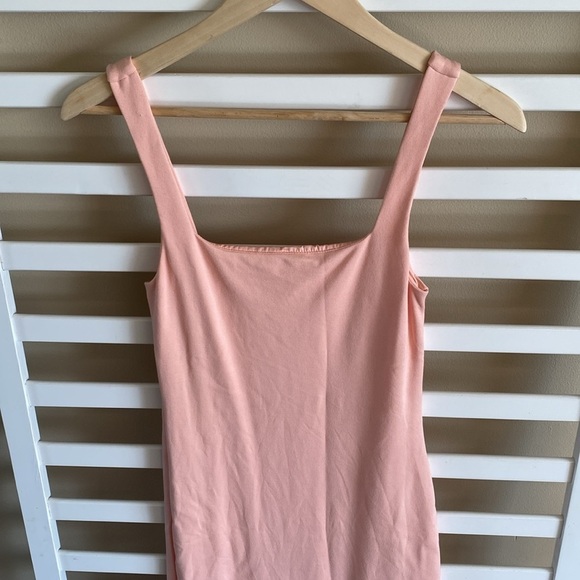 Lovers & Friends Donatella Square Neck Midi Dress In Blush Color Size Small - Picture 4 of 14